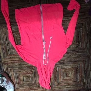 Pink zip up sweatshirt